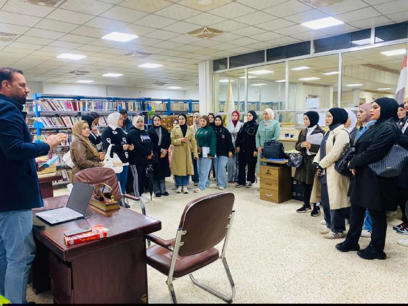 The Central Library received today a delegation from the College of Physical Education and Sports Sciences 